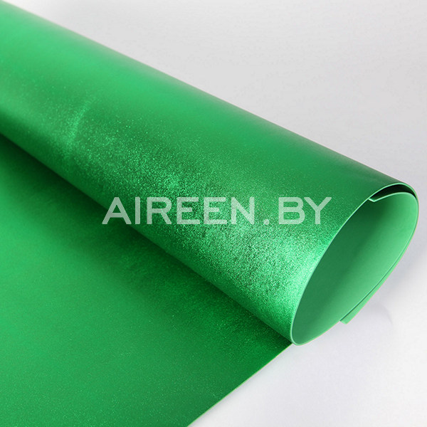 Фоамиран металлик зелёный, 2мм, 60х70см