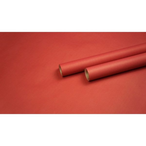 Крафт бумага с однотонной заливкой (красный) 0,7м*9м